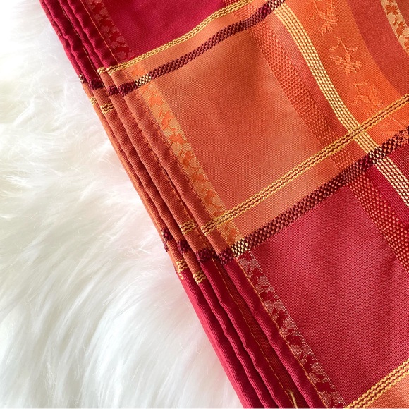 Better Homes and Gardens Fall Plaid Tablecloth Red Orange Rectangular 100 x 58 - Picture 4 of 8